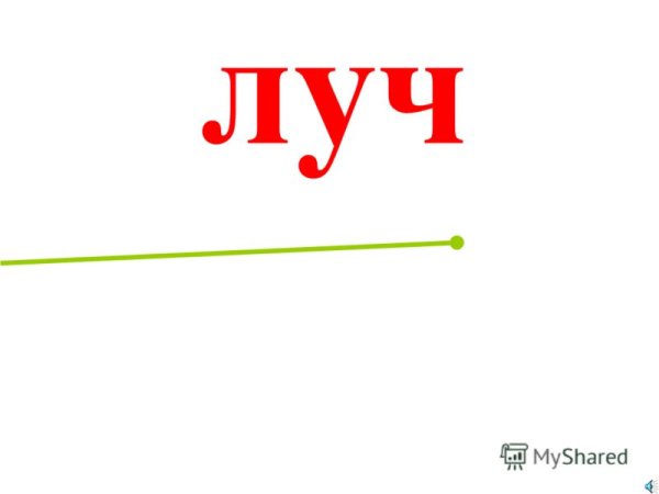 Изображение луча в математике