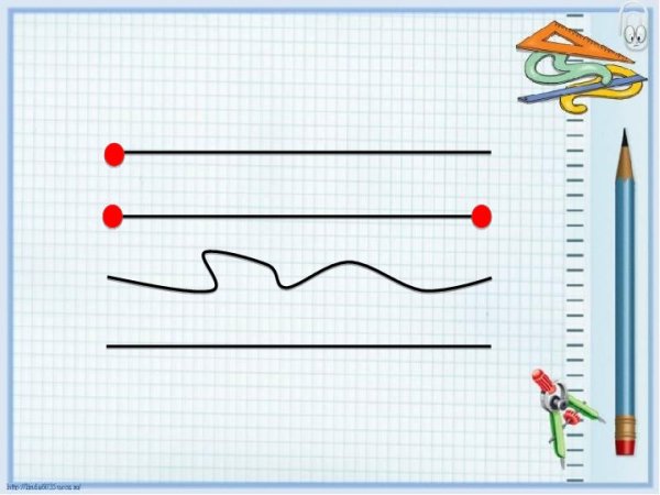 Прямая линия Луч отрезок 1 класс