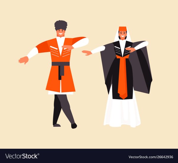 Грузинский костюм вектор