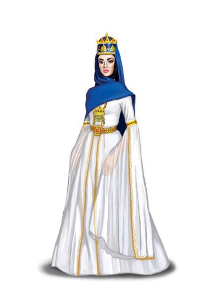 Грузинский костюм женский рисунок