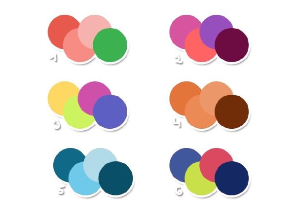 Палитра цветов для рисования круглая