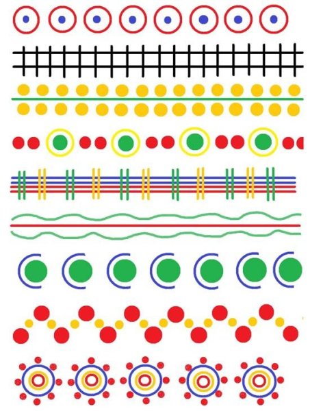 Элементы росписи дымковской игрушки
