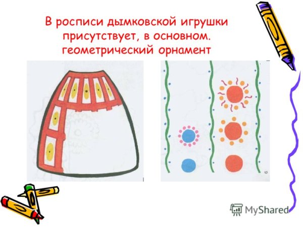 Дымковская Барыня элементы росписи