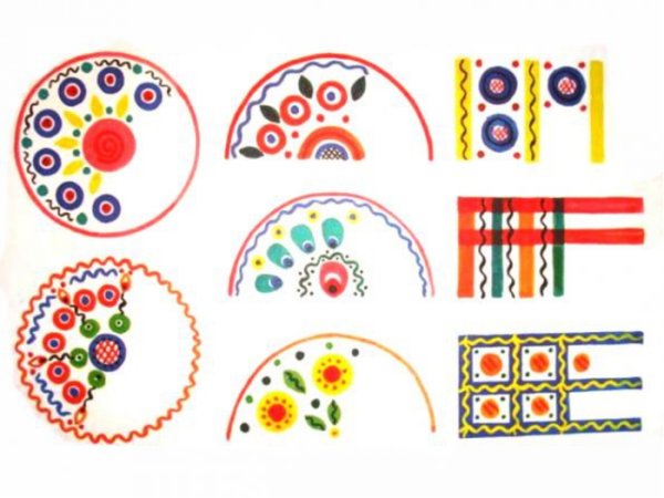 Элементы росписи дымковской игрушки