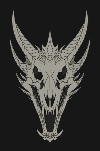 Череп дракона референс