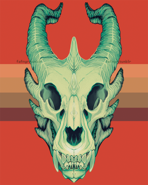Череп дракона референс