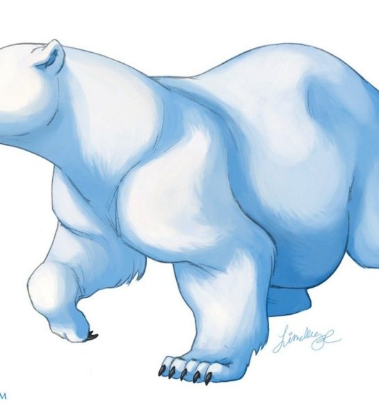 Новогодний белый медведь