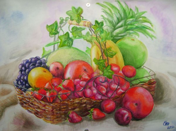Натюрморт с фруктами для детей