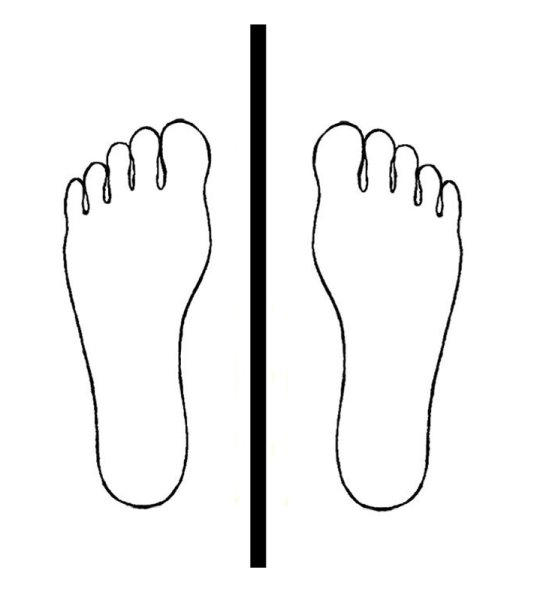 Трафарет стопы