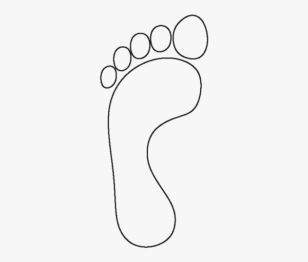 Отпечаток стопы человека