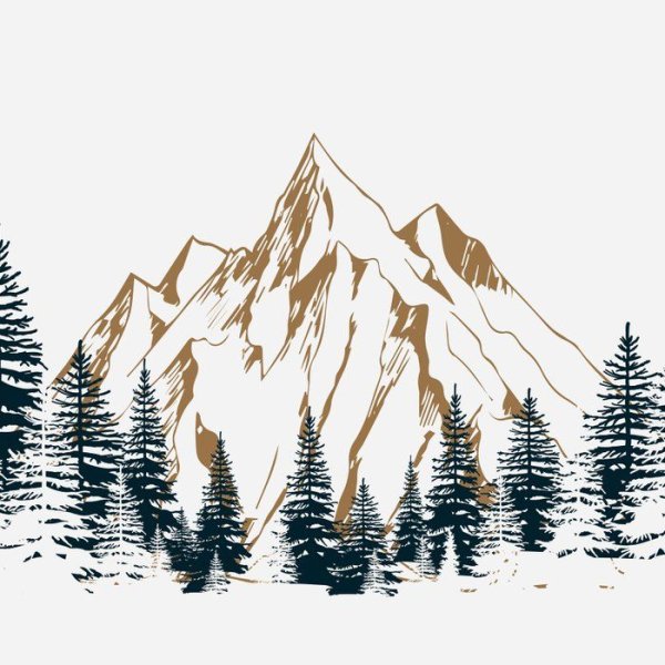 Картина горы Минимализм