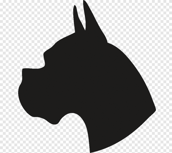 Силуэт собачьей головы