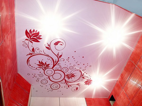 Натяжные потолки с рисунком