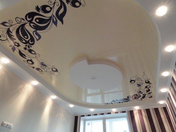 Натяжные потолки с рисунком