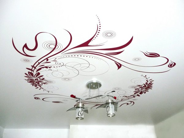 Натяжные потолки с рисунком