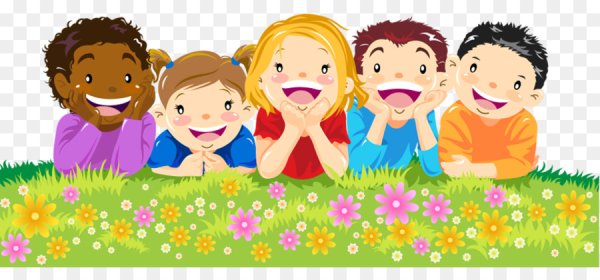 Веселые дети на прозрачном фоне