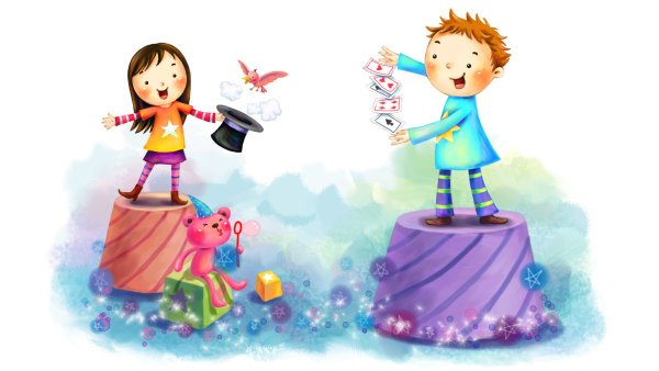 Мальчик и девочка мультяшные