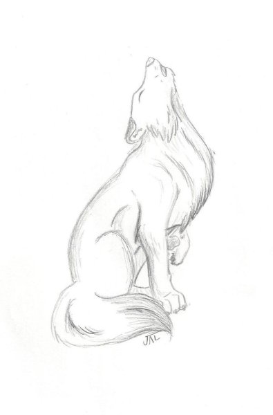 Серая волчица арт