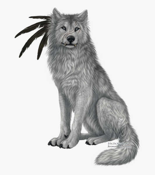 Раскраска волк сидячий