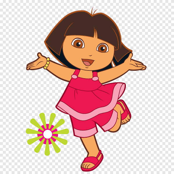 Мультяшная девочка в платье