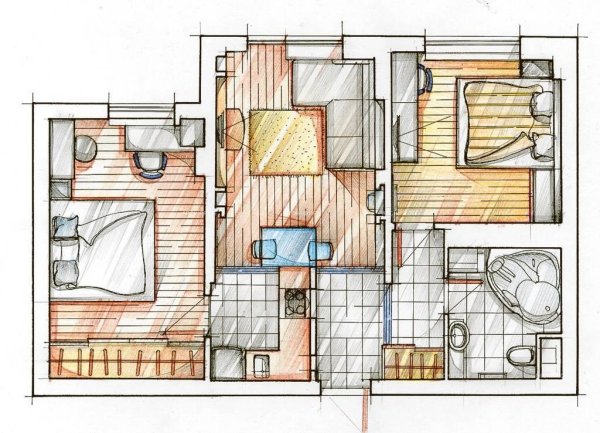 Планировка квартиры эскиз