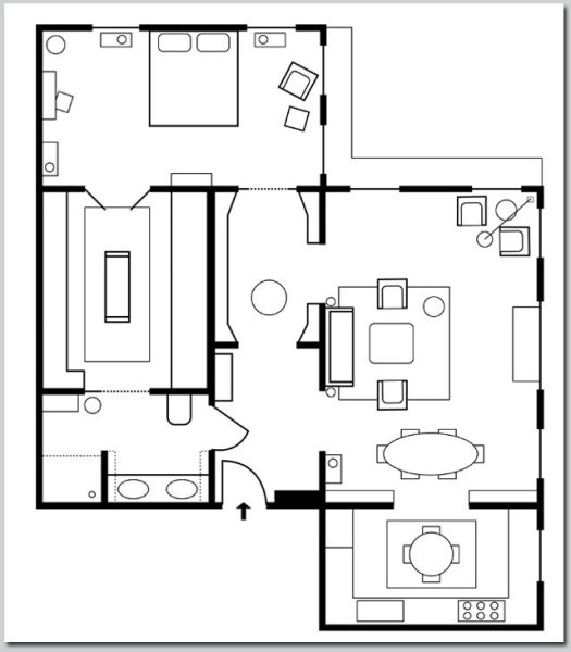 Чертеж квартиры сверху