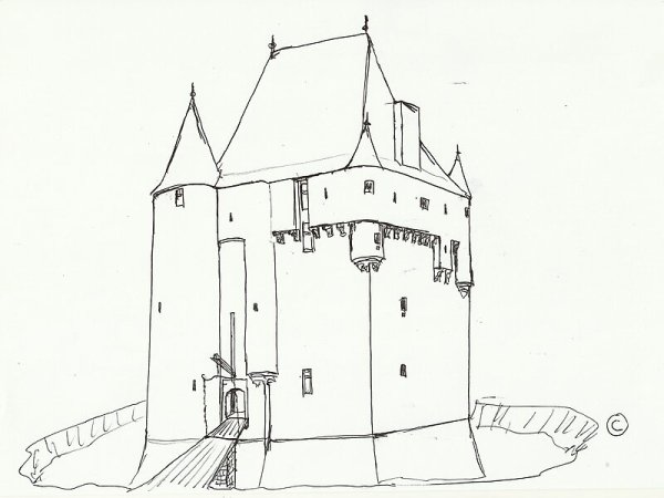 План романского Донжона