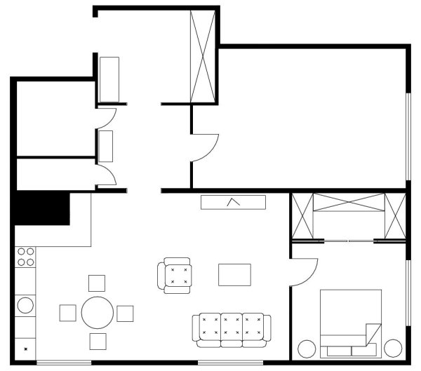 Архитектурный план интерьера