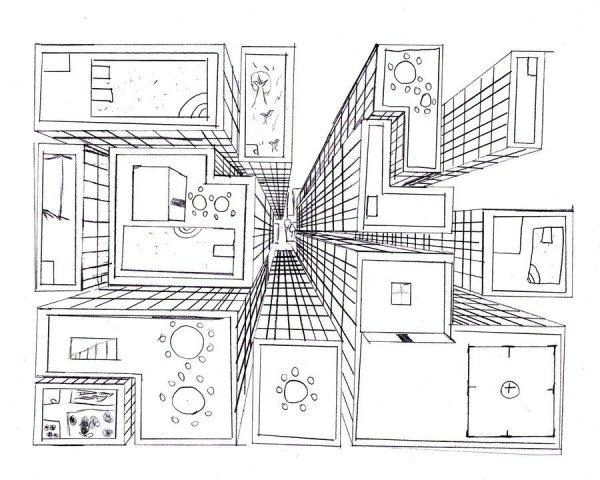 Скейч планировки интерьера