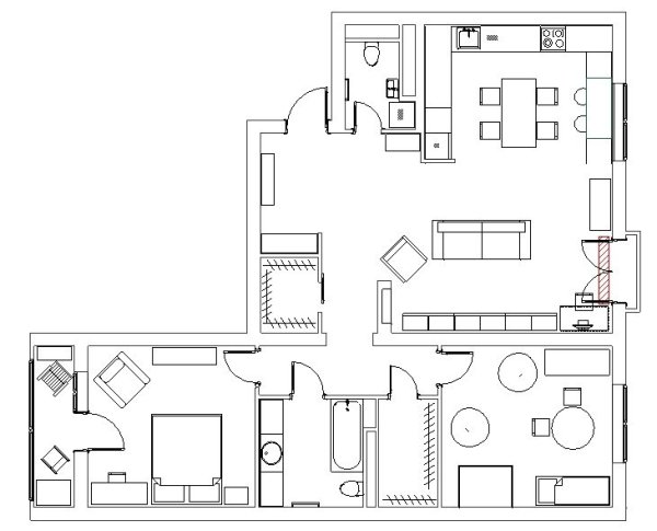 План квартиры на миллиметровке