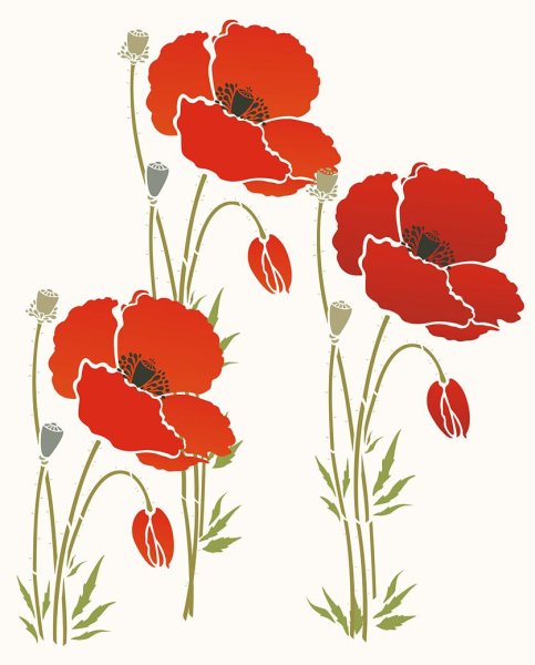 Стилизованные маки