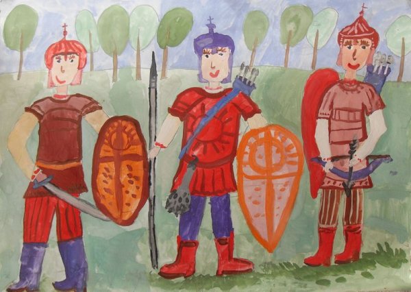 Древнерусские воины-защитники Илья Муромец