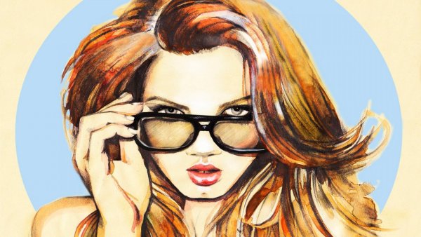 Мультяшные девочки в очках