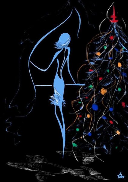 Силуэтная живопись Татьяна Марковцева любовь