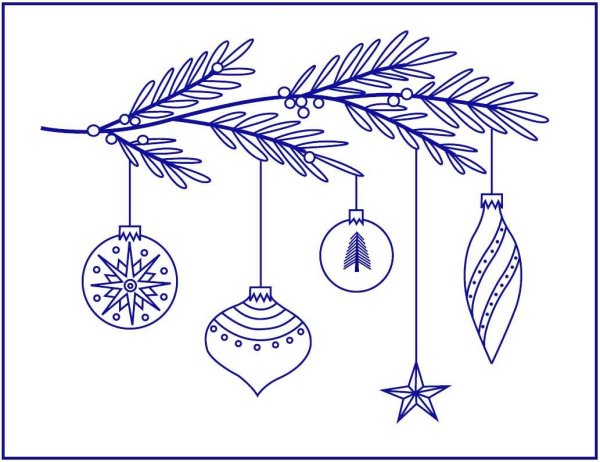 Новогодние рисунки для вышивки гладью