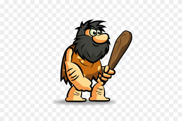 Пещерный человек с дубиной