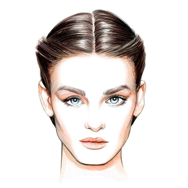 Фэшн иллюстрация лицо