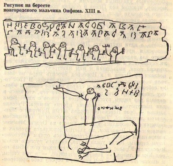 Берестяные грамоты Новгородского мальчика Онфима