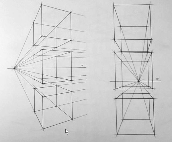 Куб в угловой перспективе