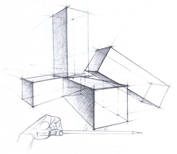 Рисование предметов в перспективе
