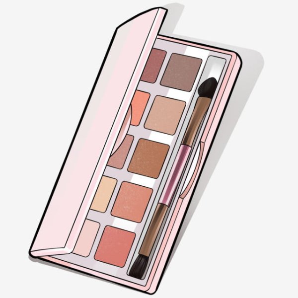 Нарисованная палетка теней для рисования