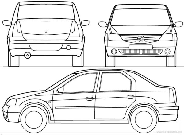 Renault Logan чертеж