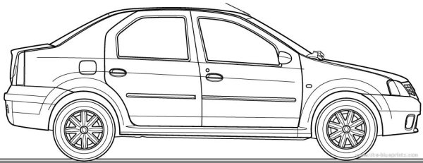 Раскраски машинки Рено Логан