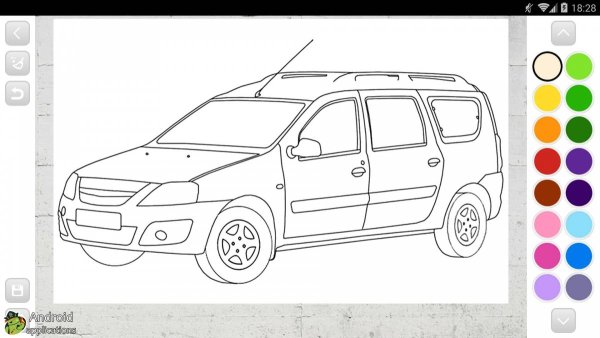 Разукрашки машины Лада Гранта