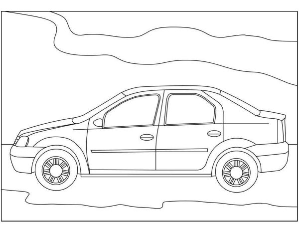 Раскраски машинки Рено Логан