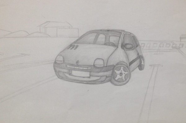 Рено Логан 2012 нарисованная