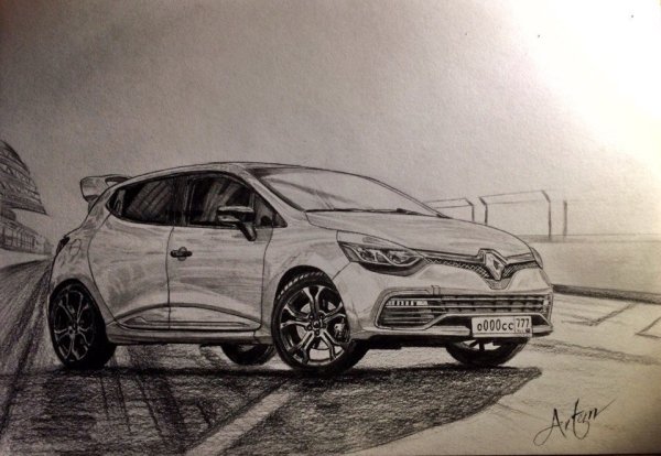 Нарисовать Рено Каптур