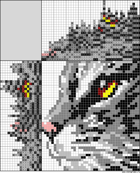 Японские кроссворды цветные