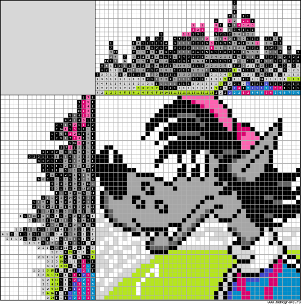 Японские кроссворды цветные маленькие