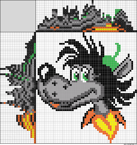 Японский кроссворд волк